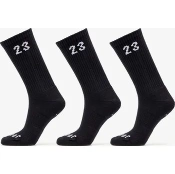 Ponožky Jordan Essentials Crew Socks 3-Pack Black/ White XL