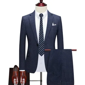 Pánský luxusní oblek MC142 Velikost: 2XL, Barva (Varianta): Modrá