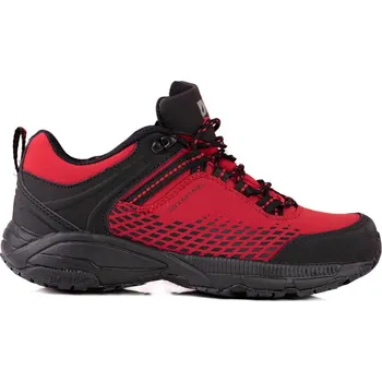 Dámská treková obuv DK Moderní trekové boty červené dámské bez podpatku 39