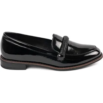 Dámské mokasíny Sergio Leone Stylové dámské černé mokasíny bez podpatku 40