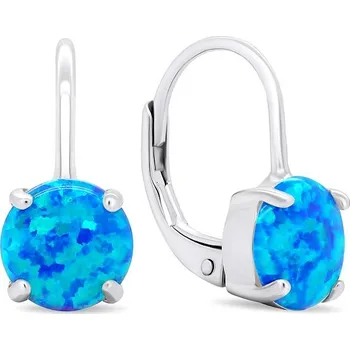 Náušnice Brilio Silver EA429WB se syntetickými opály (Ag 925/1000, 2,56 g)