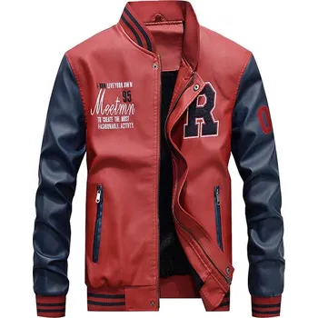 Moto bunda Pánská kožená bunda ND126 Barva: Červená, Velikost: XL