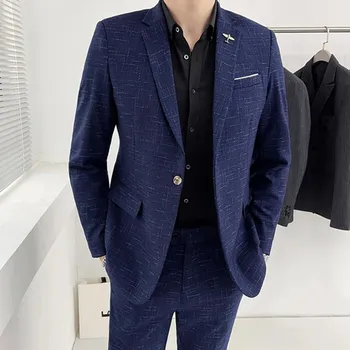 Luxusní oblek na svatbu MC461 Velikost: M, Barva (Varianta): Sada 2 ks Navy