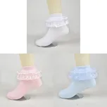 Dívčí ponožky s volánky 3 páry Velikost: 10-15T, Barva (Varianta): 3Pairs Barva14