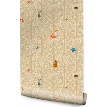 Fototapeta Tapeta do dětského pokoje zvířata stromy les