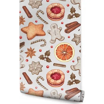 Fototapeta Tapeta do Kuchyně Perníky SLADKOSTI Cukroví Vánoce 53 cm x 10 m