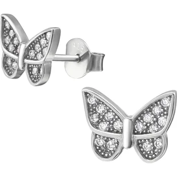Náušnice Náušnice Motýlci stříbro 925 1044