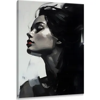 Obraz Obraz na zeď Moderní Ženský PORTRET Abstrakce Červené Rty 40x60