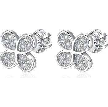 Náušnice Náušnice Čtyřlístky šroubovací stříbro 925 2185
