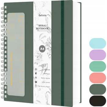 Sada různých sešitů A4 NOTATNIK A4 300 STRON 100 G/M2 SPIRALNY SHOPSENSE 300 listů