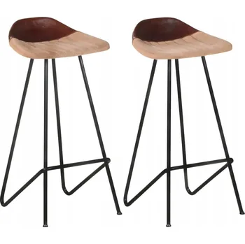 Barová židle Barová Židle Greatstore v odstínech hnědé 83 cm pravá kůže