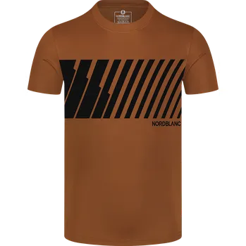 Pánské tričko Pánké funkční triko NORDBLANC WORLD NBSMF8027 PUŠTÍKOVA HNĚDÁ S