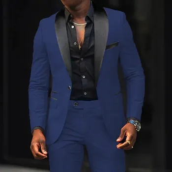 Pánský oblek Společenský oblek MC450 Velikost: 3XL, Barva (Varianta): Sada 2 ks Navy