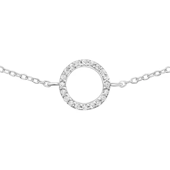 Náramek Náramek Kruh & Zirkony stříbro 925 1706