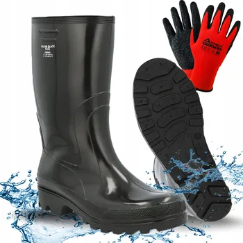 Pracovní obuv Pánské pracovní Holínky , Polské černé holínky Demar Grand OB vel. 45