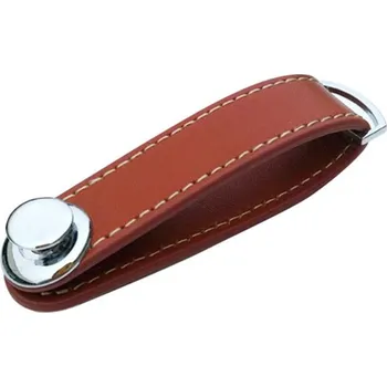 Ledvinka Pánská klíčenka s koženým efektem Barva (Varianta): Hnědá