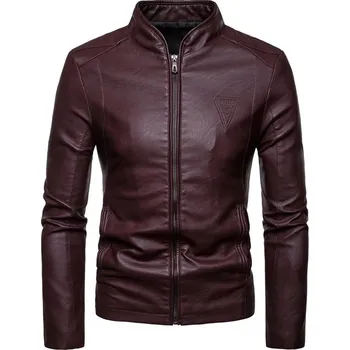 Moto bunda Pánská kožená bunda ND123 Barva: Vínová, Velikost: 5XL