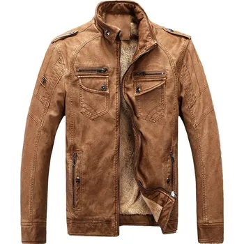 Moto bunda Pánská kožená bunda ND127 Barva: Hnědá, Velikost: L