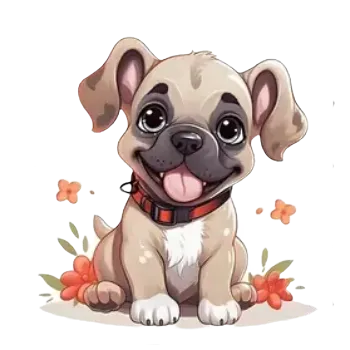 Nažehlovací obrázek - sedící štěně III (7,7 x 8,0 cm)