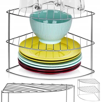 police KUCHYŇSKÁ kovová police na desku, regál do skříňky, rohový stojan, organizér