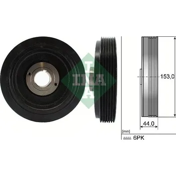 Řemenice, klikový hřídel INA 544 0042 10