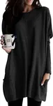 Best Fashion Dámská tunika s ozdobným švem Barva: Černá, Velikost: 4XL