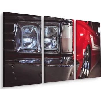 Obraz Obraz Triptych – Automobilový Reflektor Retro 60x40 cm