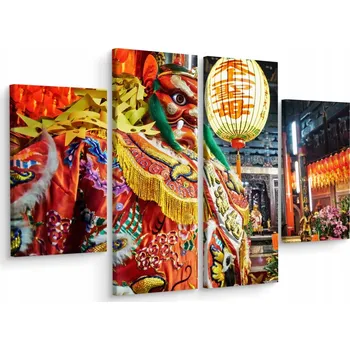 Obraz Čtyřdílný obraz Barevné BOŽSTVO 3D efekt 160x120