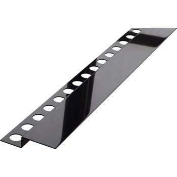 Odvodňovací žlab Lineární odtok Szklane Mozaiki Spádová lišta čelní černá lesklá 130 cm