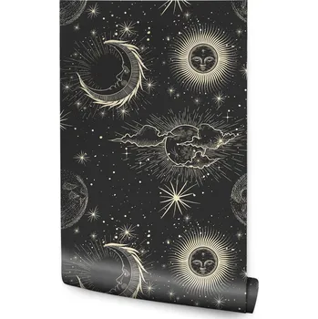 Fototapeta Tapeta v roli Slunce MĚSÍC Oblaka Dekorace Boho