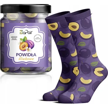 Dámské ponožky PONOŽKY ŠVESTKOVÁ POVIDLA VE SKLENICI VE POLSKÉ 90% BAVLNA Bavlna *35-38