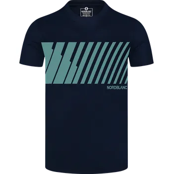 Pánské tričko Pánké funkční triko NORDBLANC WORLD NBSMF8027 TMAVĚ MODRÁ S