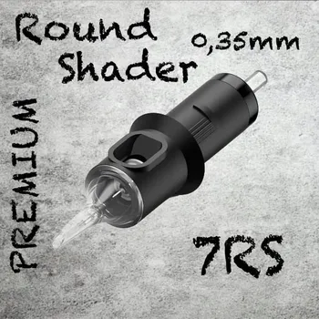 Tetovací jehla 7RS PREMIUM CARTRIDGE 0,35MM ROUND SHADER 1KS N3