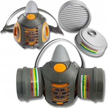 Plynová maska Ochranná Plynová Maska Polomaska Lakýrnická Kompletní S Filtry ABEK