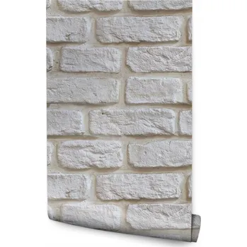 Fototapeta Omyvatelná tapeta BÍLÁ Cihla Vzhled 3D Dekorace