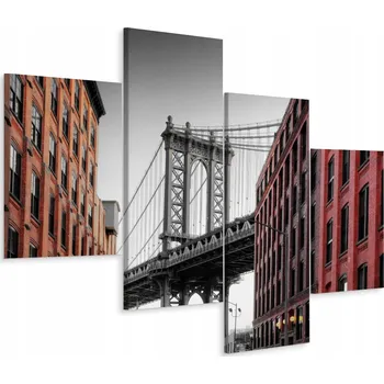 Obraz Čtyřdílný obraz Manhattan Most Dekor 3D 120x75