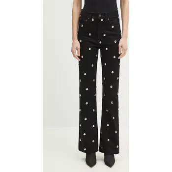 Dámské džíny Džíny Fiorucci Metal Bubble Stud Flared dámské, high waist, U02SPDJE083DN06DN04, 25, černá, 99X