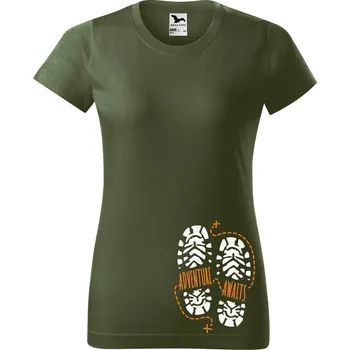 Dámské tričko Adventure awaits Barva trička: Khaki - 09, Velikost: 2XL