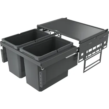 Odpadkový koš Cox® Base 360 S/600-2, odpadkový koš pro čelní výsuv, bez bio víka, antracit, V 360mm