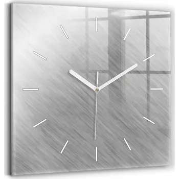 Hodiny Foto Hodiny Skleněné Nástěnné Do Moderních Interiérů Kovová stěna 30x30 cm