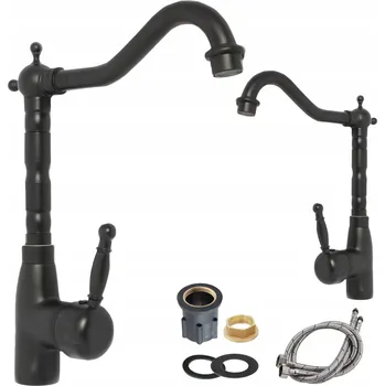 Vodovodní baterie Stojánková kuchyňská baterie Terra Home KUCHYŇSKÁ / UMYVADLOVÁ BATERIE RETRO černá