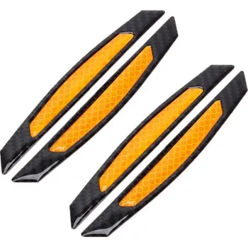 Lišta karosérie 4CAR Karbonové chrániče dveří s oranžovou odrazkou 63-67 4 ks