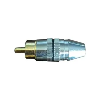 Audio kabel CINCH konektor kov.nikl.pro kabel 5mm,černý proužek