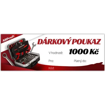 Dárková visačka Elektronický dárkový poukaz v hodnotě 1000 Kč