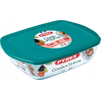 Dóza na potraviny Žáruvzdorná obdélníková nádoba Pyrex Cook & Store 2,5 L