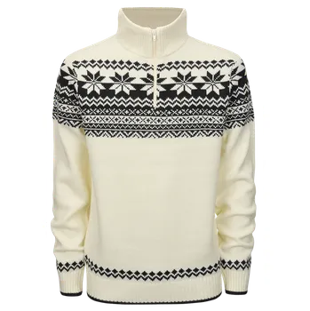 Pánský svetr Pulovr Troyer Norweger bílý L [52]