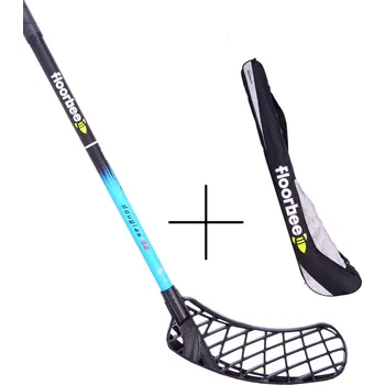 Florbalová hůl FLOORBEE Douglas 32 Blue + Stickbag Sr Set florbalky s vakem černá / modrá, Pravá (pravá ruka dole), 96cm (=106cm)