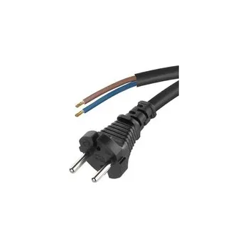 Kabel Flexo šňůra guma/neopren 2x1,0mm2 5m černá EMOS S03050N