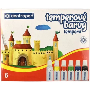 Vodová barva Temperové barvy 9550 Centropen, 12 ml, 6 ks