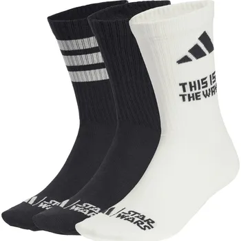 Pánské ponožky Vysoké bavlněné ponožky adidas U MNDO 3P černé JJ2689 - S | UK 10 | US 10,5